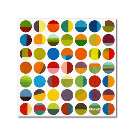 Michelle Calkins 'Forty Nine Circles' Canvas Art,18x18